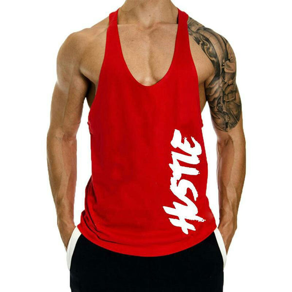 Men's HUSTLE Bodybuilding Loose Tank Tops