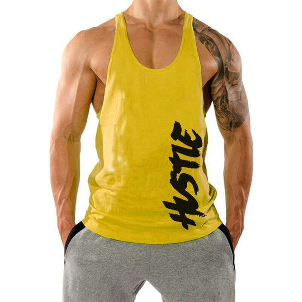 Men's HUSTLE Bodybuilding Loose Tank Tops