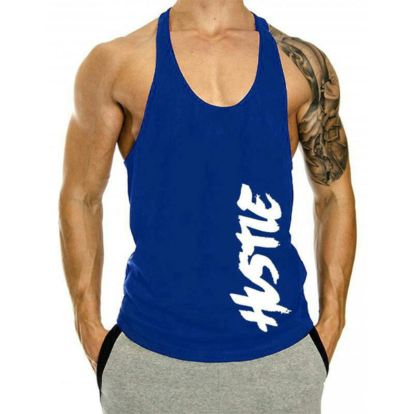 Men's HUSTLE Bodybuilding Loose Tank Tops