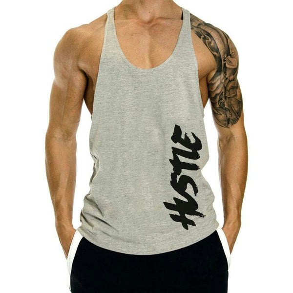 Men's HUSTLE Bodybuilding Loose Tank Tops