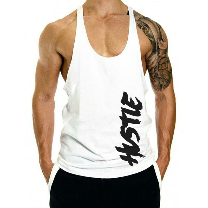 Men's HUSTLE Bodybuilding Loose Tank Tops
