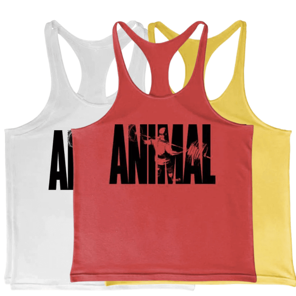 3 Pack ANIMAL Printed Muscle Tank Tops