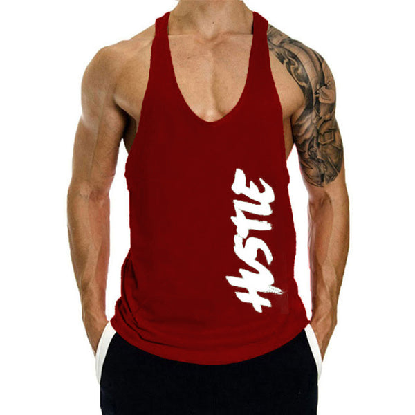Men's HUSTLE Bodybuilding Loose Tank Tops