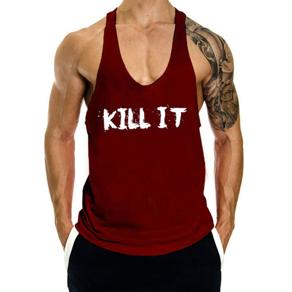 KILL IT Workout Stringer Tank Tops for Men