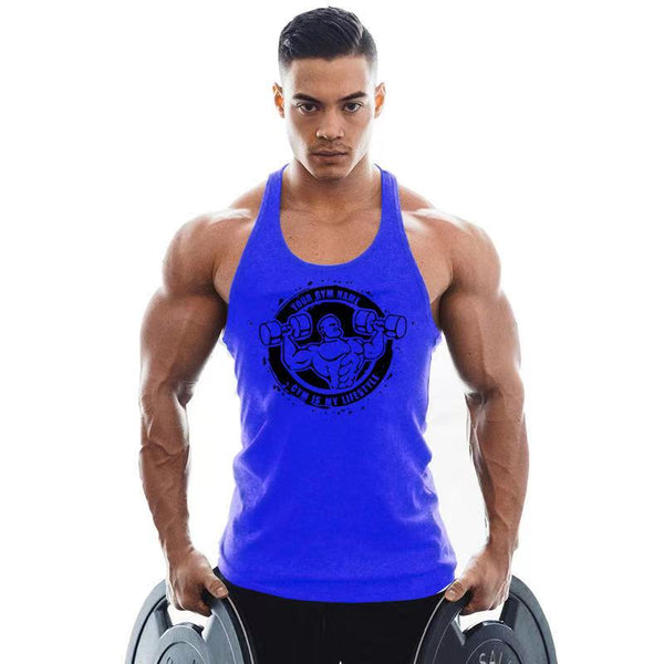 GYM IS YOUR LIFESTYLE Graphic Fitness Tank Tops