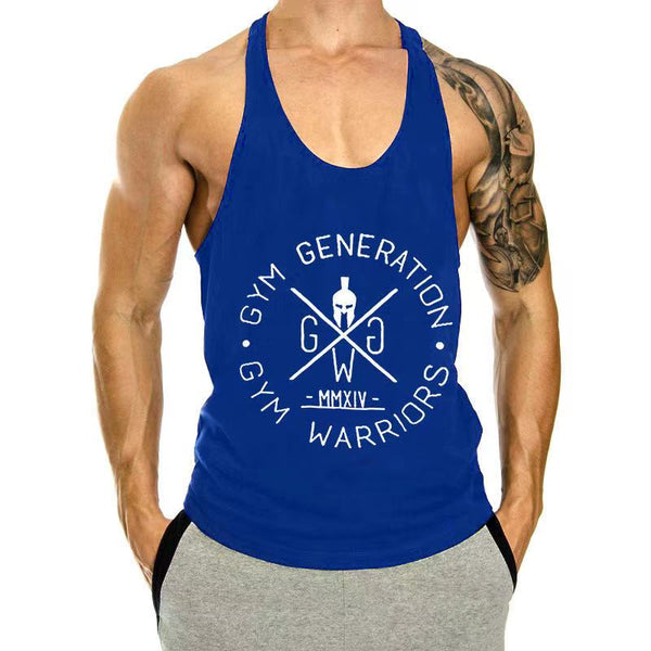 Men's GYM WARRIORS GYM GENERATION Printed Y-back Tank Tops