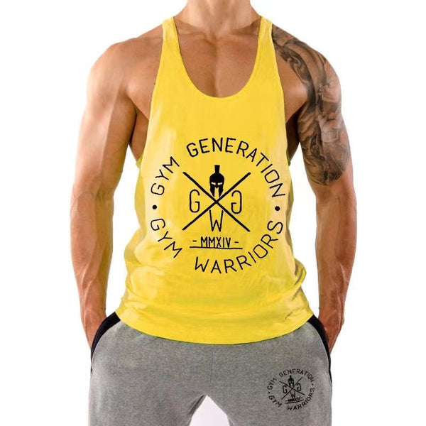 Men's GYM WARRIORS GYM GENERATION Printed Y-back Tank Tops