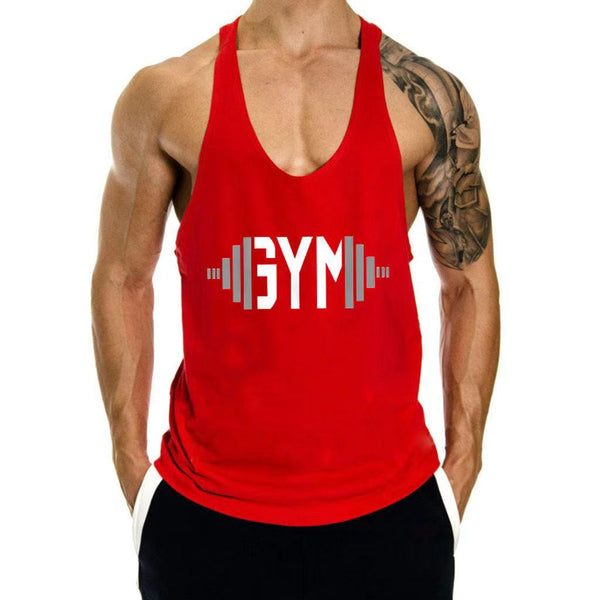 GYM and Dumbbel Graphic Bodybuilding Tank Tops