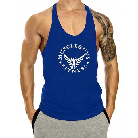 MUSCLE GUYS Printed Workout Tank Tops