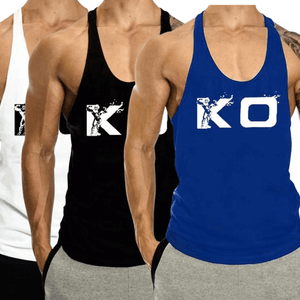 3 PACK KO Printed Weight Lift Tank Top for Men