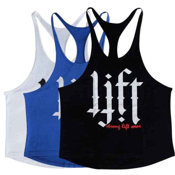 3 PACK Lift Printed Work Out Tank Tops for Men