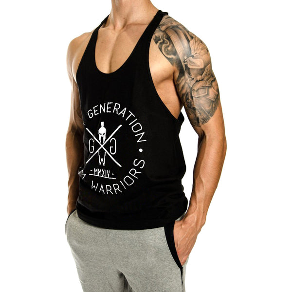 Men's GYM WARRIORS GYM GENERATION Printed Y-back Tank Tops
