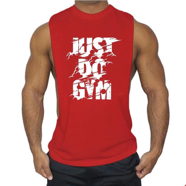Fashion JUST DO GYM Printed Fitness Tank Tops