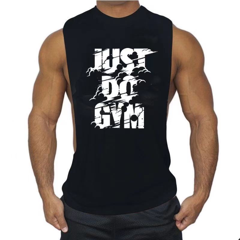Fashion JUST DO GYM Printed Fitness Tank Tops