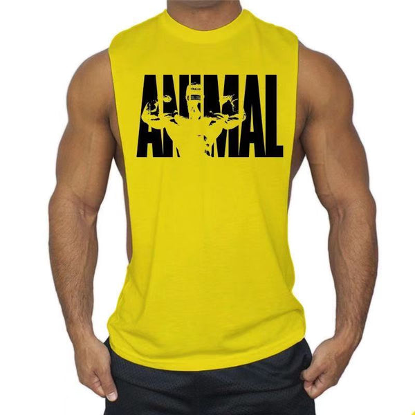 Fashion Animal Printed Fitted Athletic Tank Tops