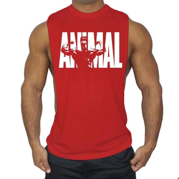 Fashion Animal Printed Fitted Athletic Tank Tops