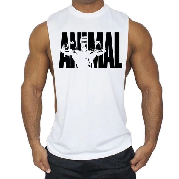Fashion Animal Printed Fitted Athletic Tank Tops