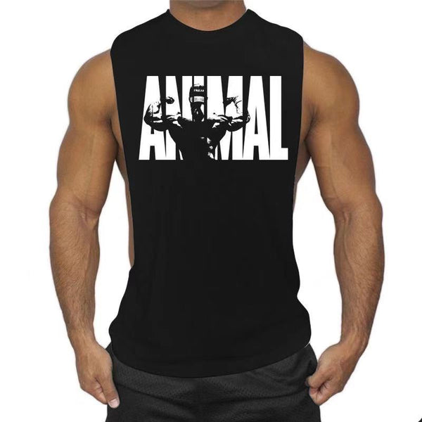 Fashion Animal Printed Fitted Athletic Tank Tops