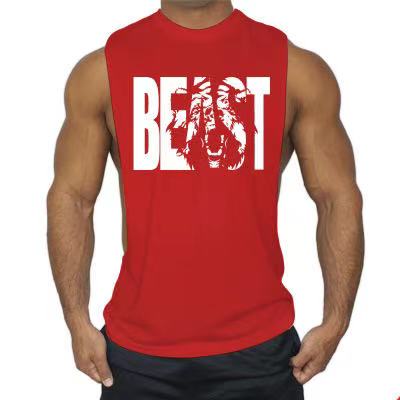 red BEAST Graphic Gym Tank Tops