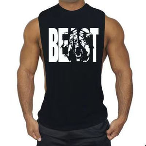 black BEAST Graphic Gym Tank Tops