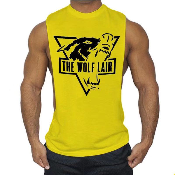 yellow THE WOLF LAIR Workout Tank Top