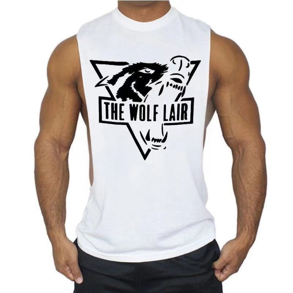 white THE WOLF LAIR Workout Tank Top