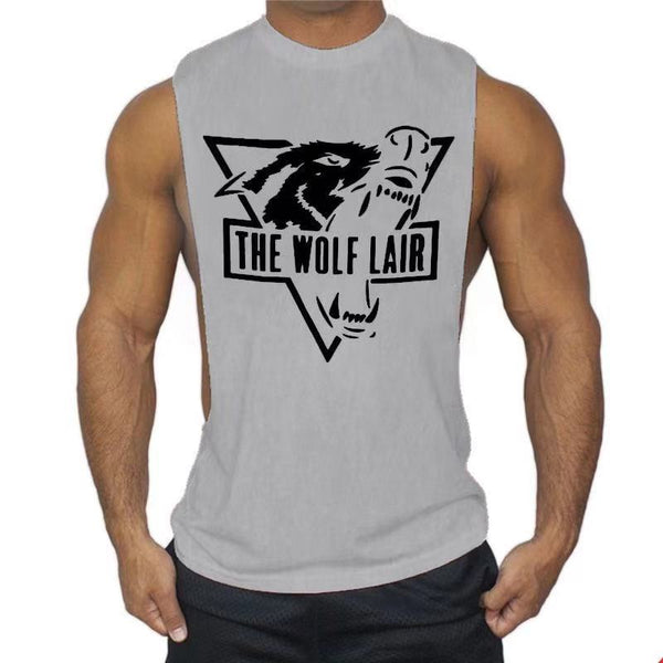 grey THE WOLF LAIR Workout Tank Top