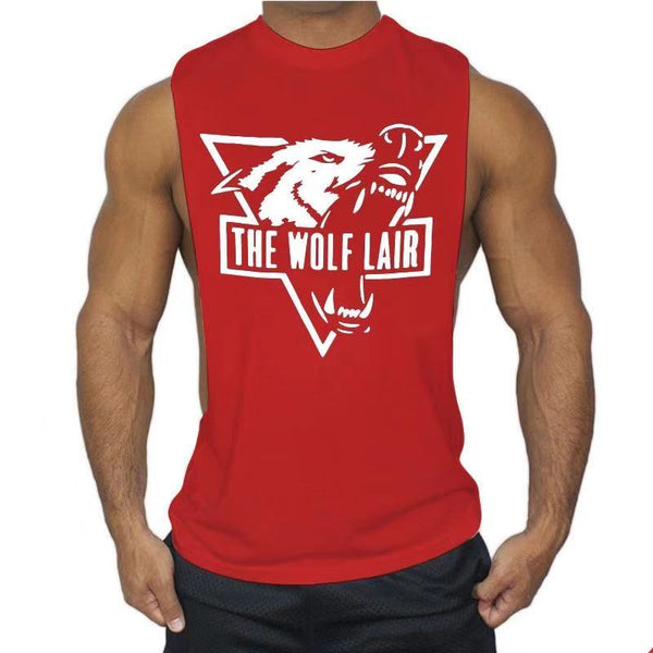 red THE WOLF LAIR Workout Tank Top