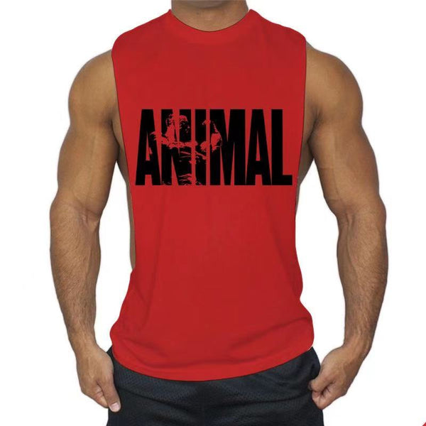 red ANIMAL Printed Fitness Tank Tops
