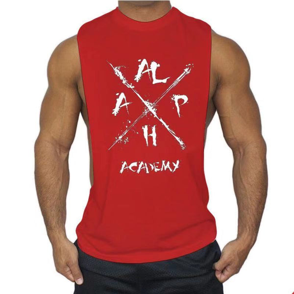 red ALPHA Fitness Muscle Tank Tops