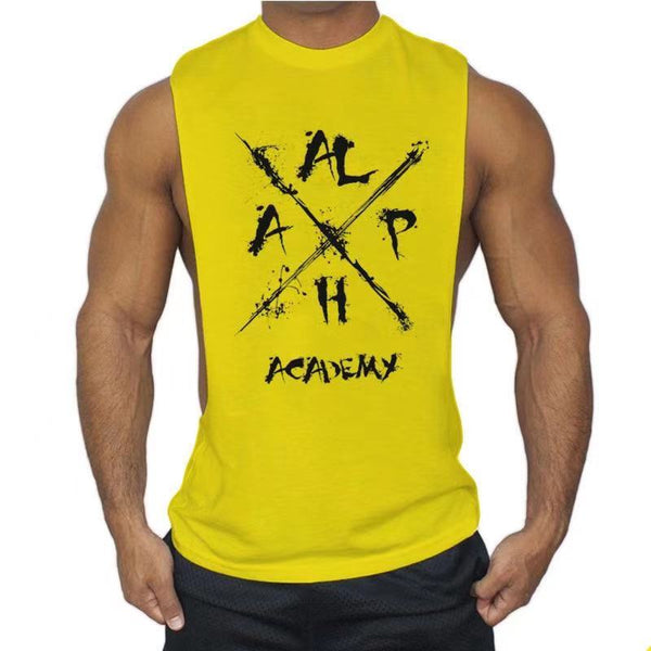 yellow ALPHA Fitness Muscle Tank Tops