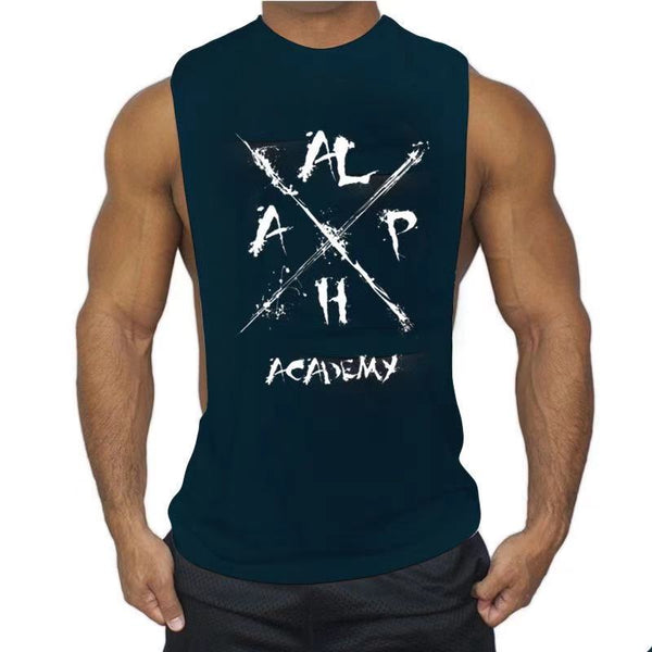 navy blue ALPHA Fitness Muscle Tank Tops