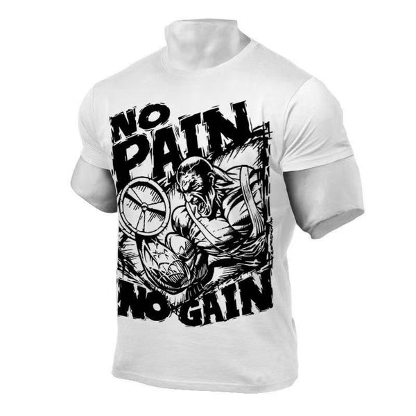 Men's Fitness Graphic T-shirt NO PAIN NO GAIN
