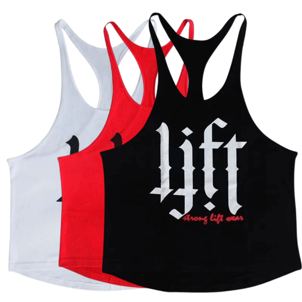 3 PACK Lift Printed Work Out Tank Tops for Men