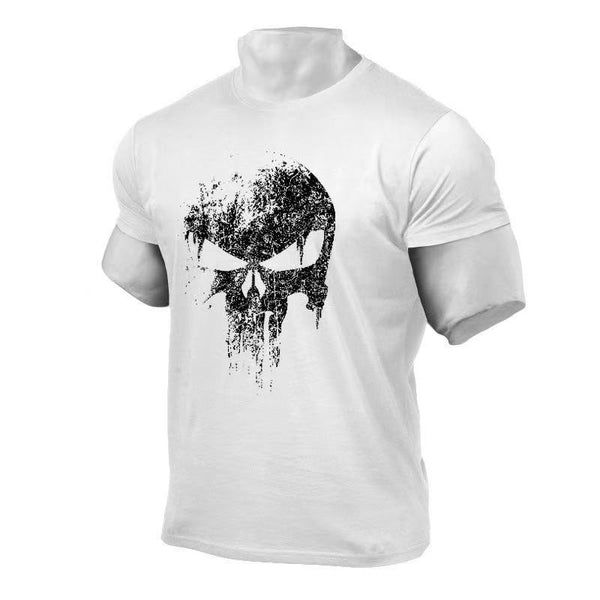 Men's Fitness Skull Graphic Workout T Shirts