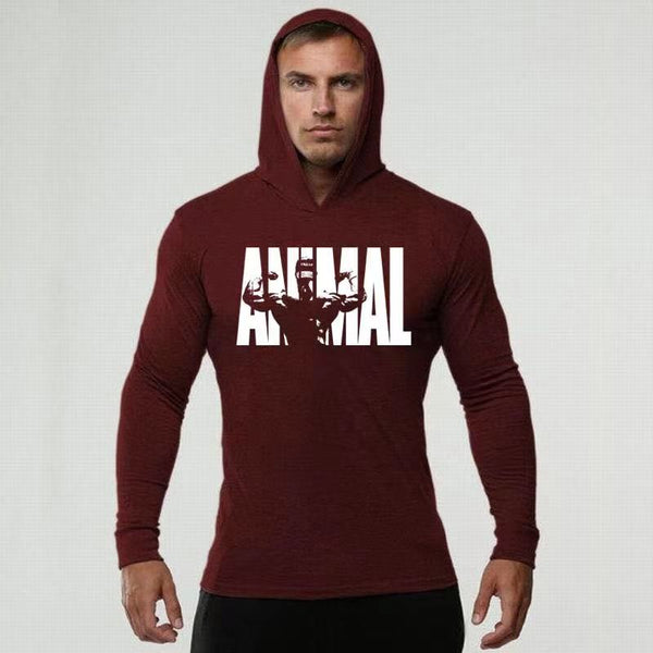 Fitness long-sleeved hooded sweater