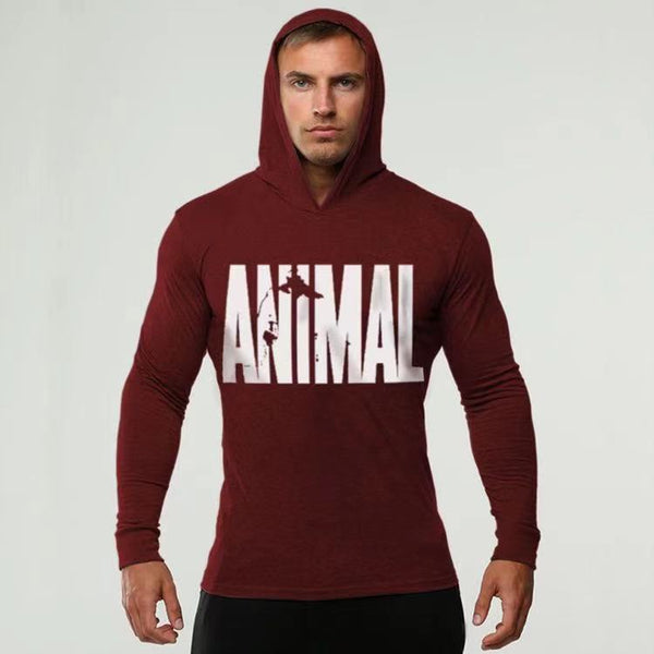 Fitness long-sleeved hooded sweater(HD045)