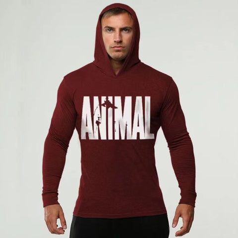 Fitness long-sleeved hooded sweater(HD045)
