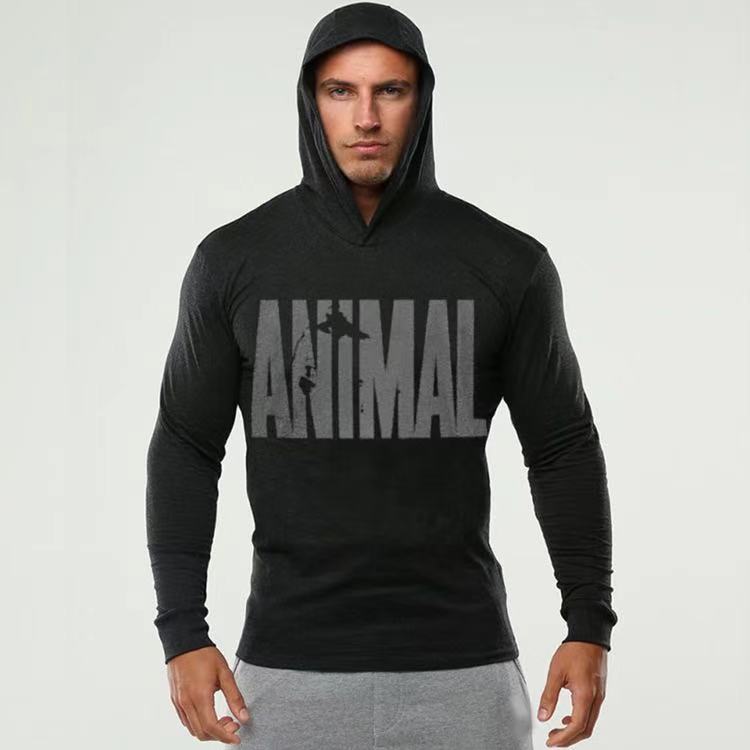 Fitness long-sleeved hooded sweater(HD045)