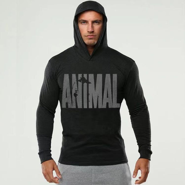 Fitness long-sleeved hooded sweater(HD045)