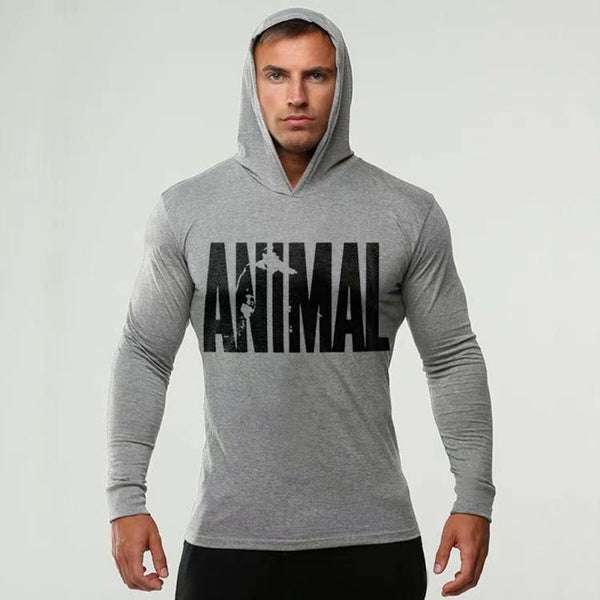 Fitness long-sleeved hooded sweater(HD045)