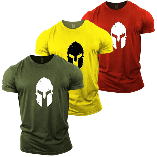 3 Pack Men's Fitness Graphic Muscle T-shirt