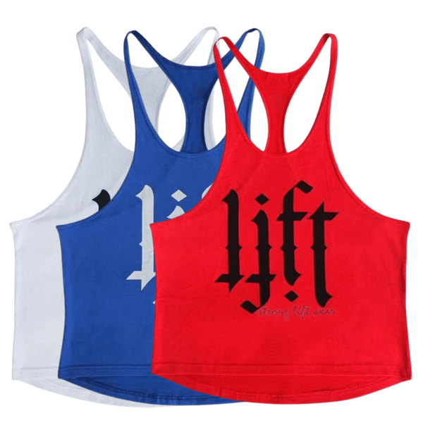 3 PACK Lift Printed Work Out Tank Tops for Men