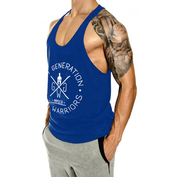 Men's GYM WARRIORS GYM GENERATION Printed Y-back Tank Tops