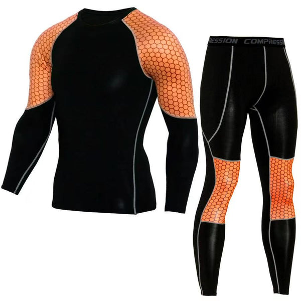 Men'S New Quick-Drying Breathable And Moisture-Absorbent Running Fitness Suit