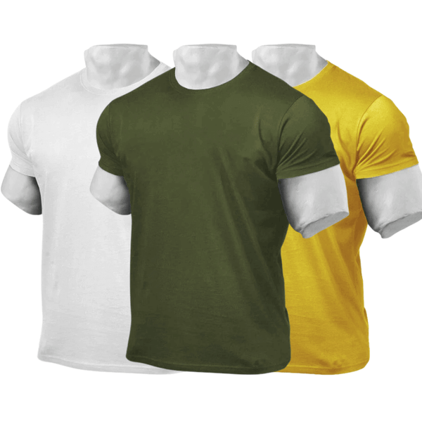 3 Packs Crew Neckline Tees