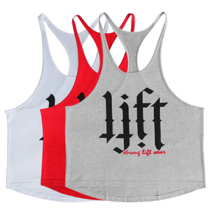3 PACK Lift Printed Work Out Tank Tops for Men