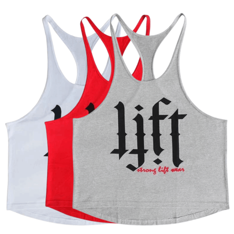 3 PACK Lift Printed Work Out Tank Tops for Men