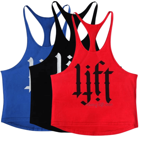 3 PACK Lift Printed Work Out Tank Tops for Men