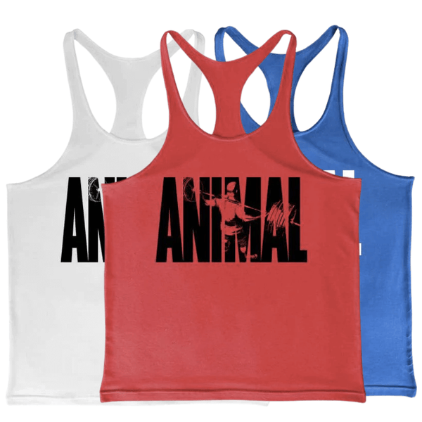 3 Pack ANIMAL Printed Muscle Tank Tops